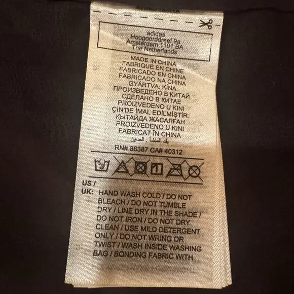 Adidas Originals Faux Leather Baseball Jersey Men's Large Black Snap Down 2024 - Picture 10 of 16